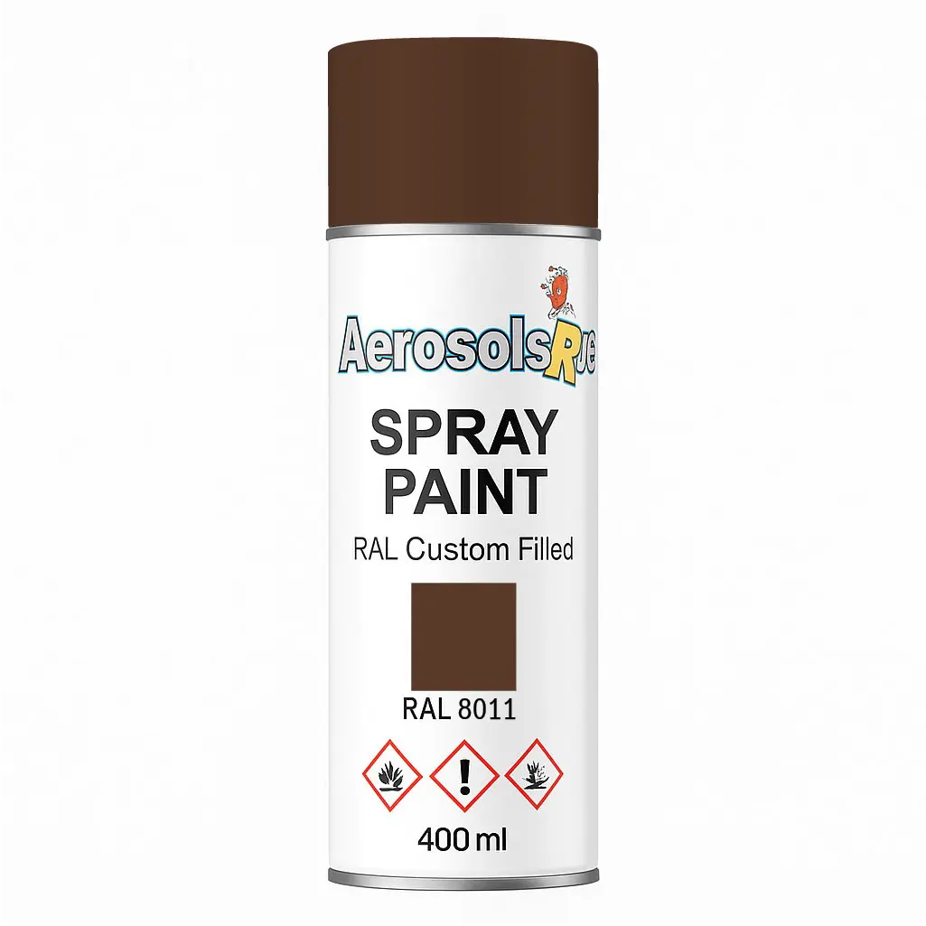 RAL 8011- 400ml Aerosol Spray Paint Any Finish Aerosols R us
