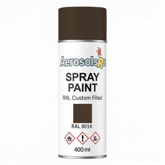 RAL 8014- 400ml Aerosol Spray Paint Any Finish