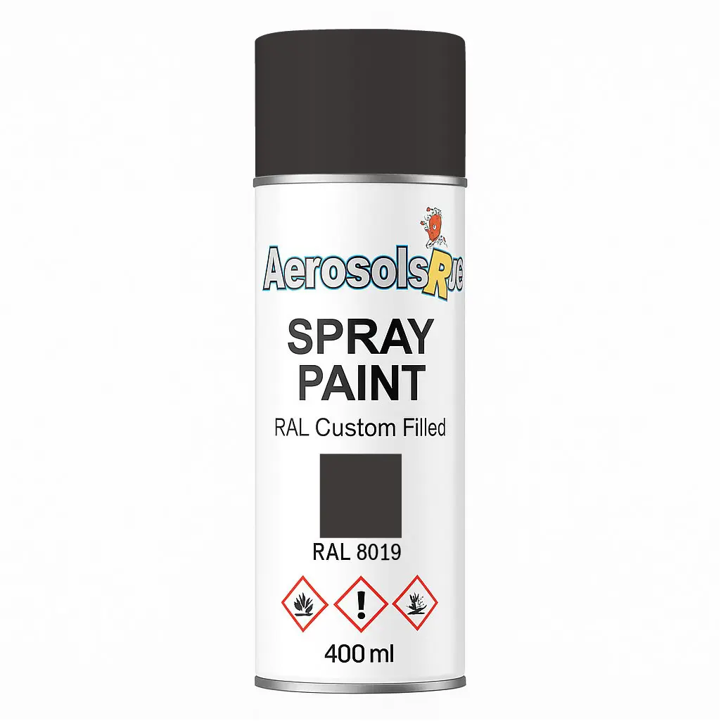 RAL 8019- 400ml Aerosol Spray Paint Any Finish Aerosols R us
