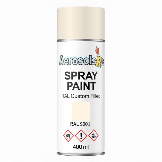 RAL 9001- 400ml Aerosol Spray Paint Any Finish