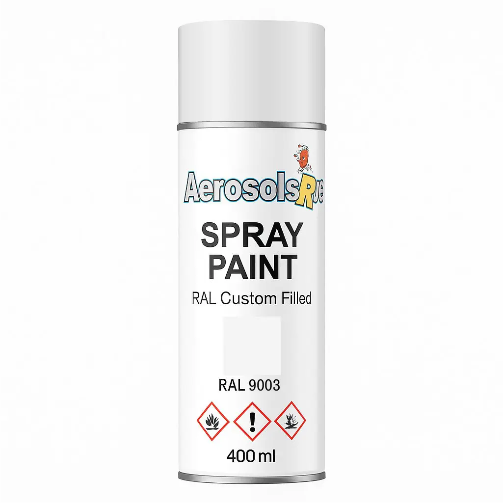 RAL 9003- 400ml Aerosol Spray Paint Any Finish Aerosols R us