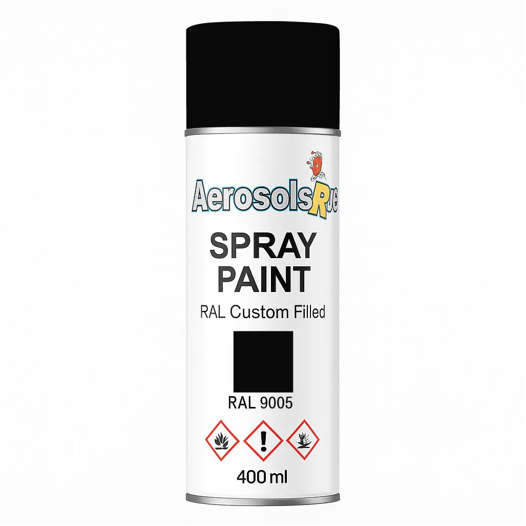 RAL 9005- 400ml Aerosol Spray Paint Any Finish Aerosols R us