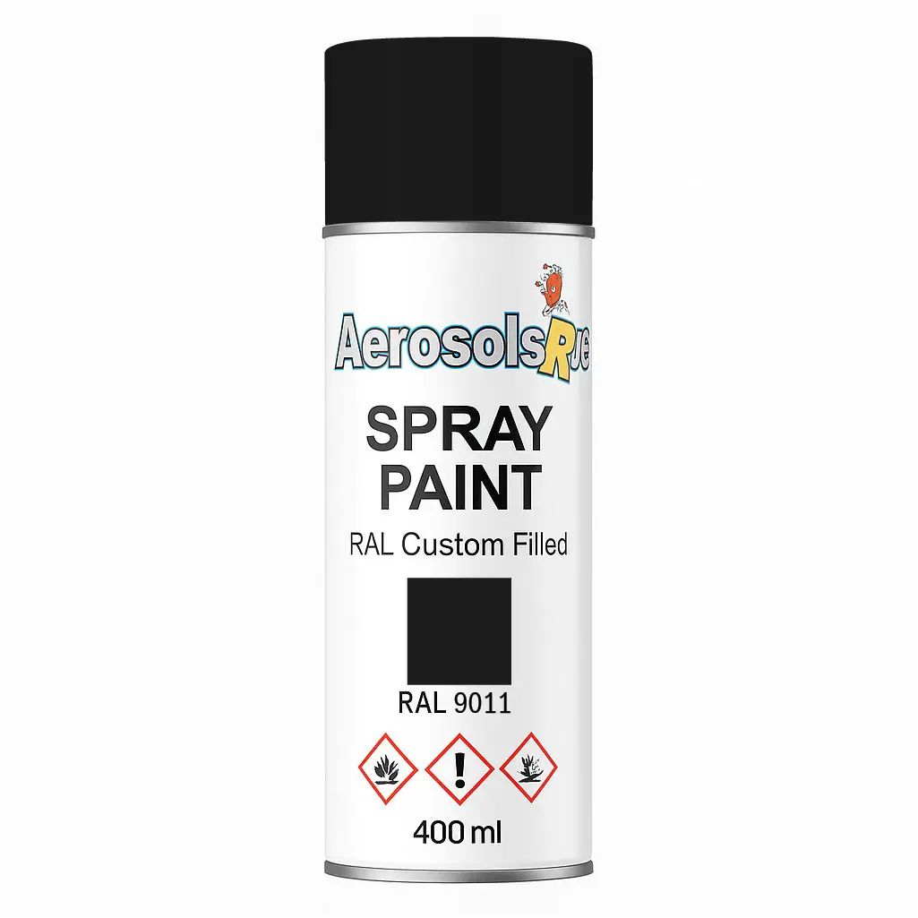 RAL 9011- 400ml Aerosol Spray Paint Any Finish Aerosols R us