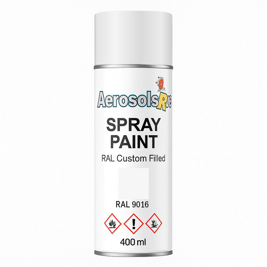 RAL 9016- 400ml Aerosol Spray Paint Any Finish