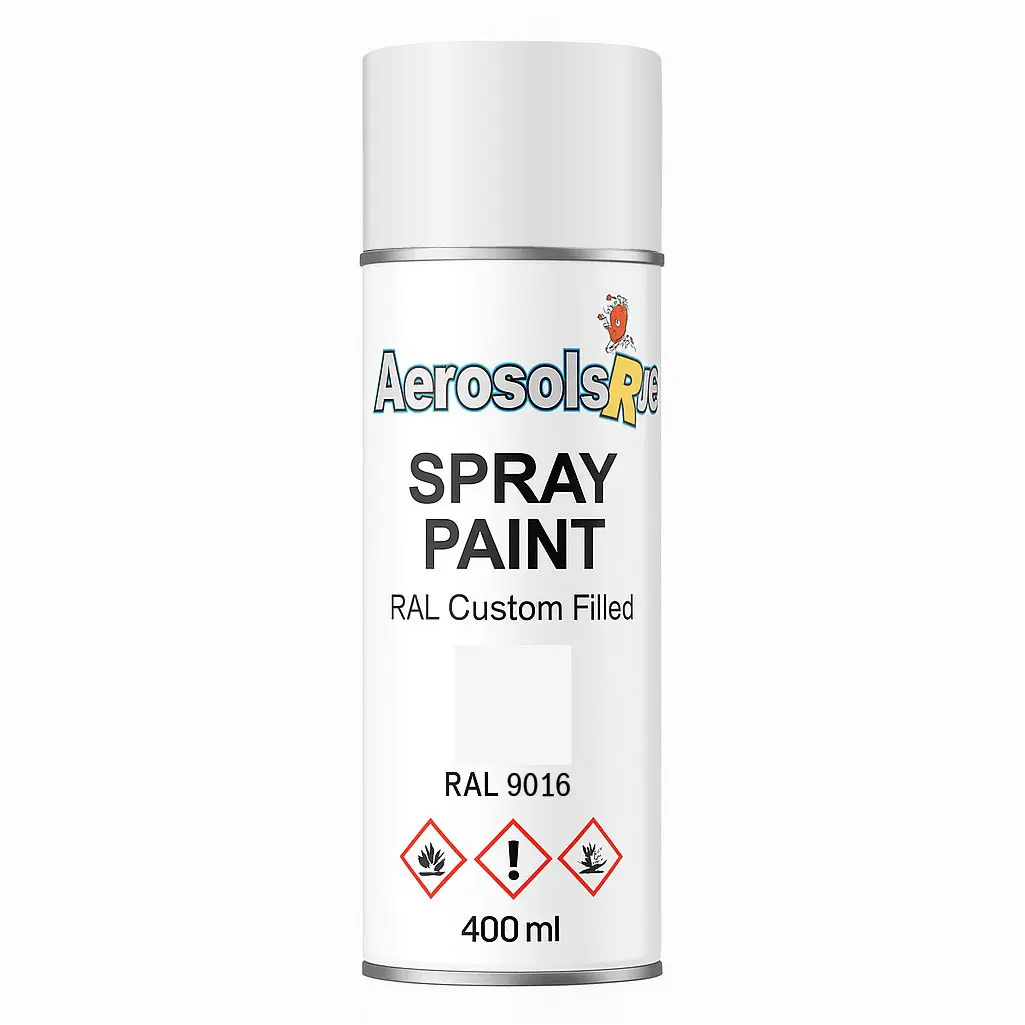 RAL 9016- 400ml Aerosol Spray Paint Any Finish Aerosols R us