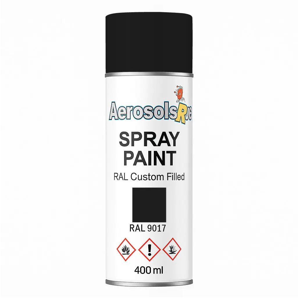RAL 9017- 400ml Aerosol Spray Paint Any Finish Aerosols R us