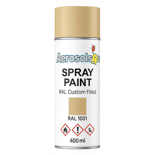 RAL 1001 - 400ml Aerosol Spray Paint Any Finish