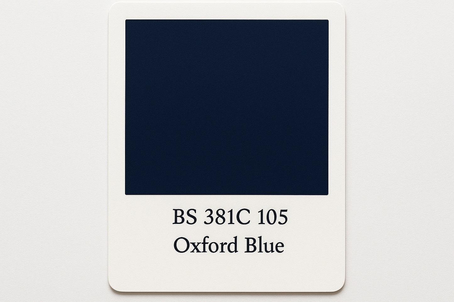 Colour Swatch Card British Standard 381C 105 Oxford blue - Hex Code #1f3057 do not display