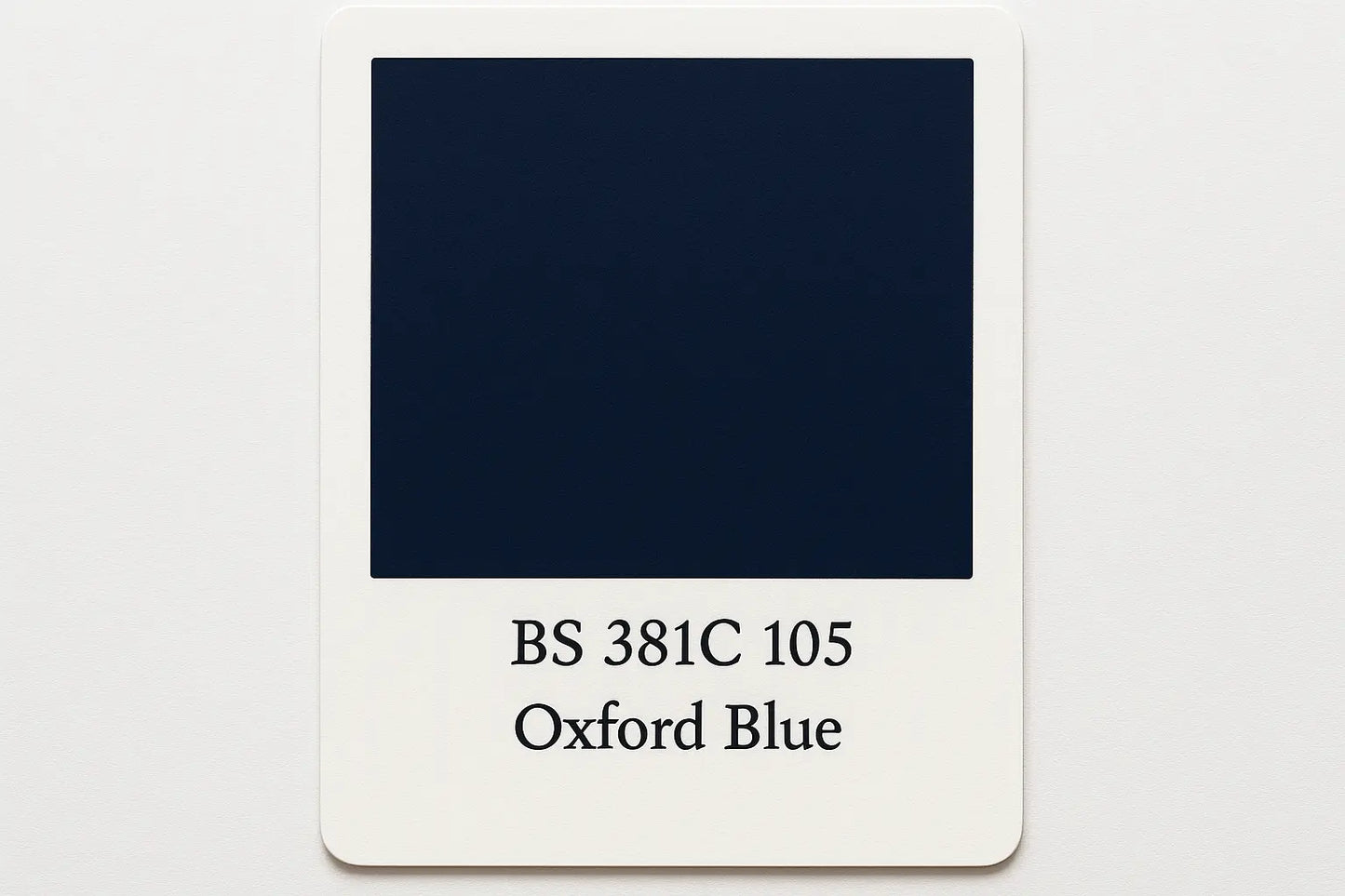 Colour Swatch Card British Standard 381C 105 Oxford blue - Hex Code #1f3057 do not display