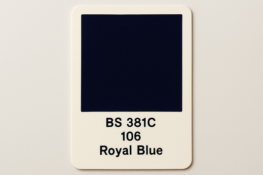 Colour Swatch Card British Standard 381C 106 Royal blue - Hex code #2a283d do not display
