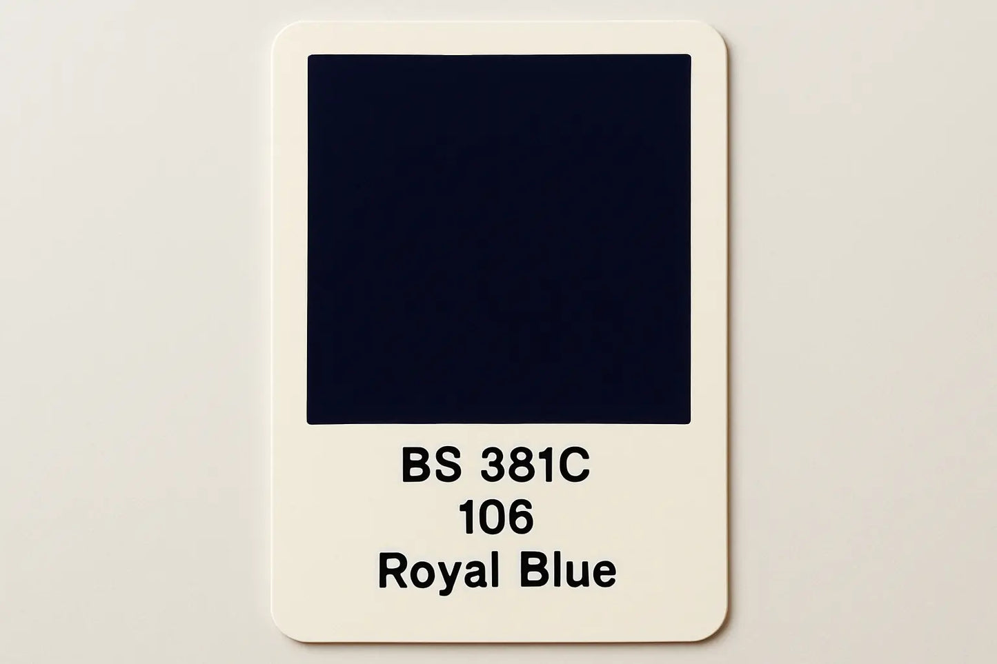 Colour Swatch Card British Standard 381C 106 Royal blue - Hex code #2a283d do not display