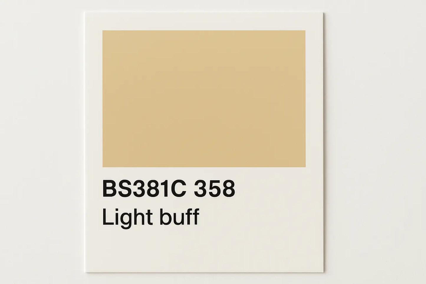 Create a colour Swatch Card BS381C 358 Light buff