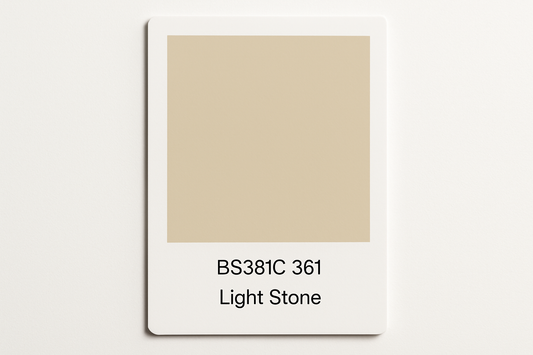 Create a colour Swatch Card BS381C 361 Light stone