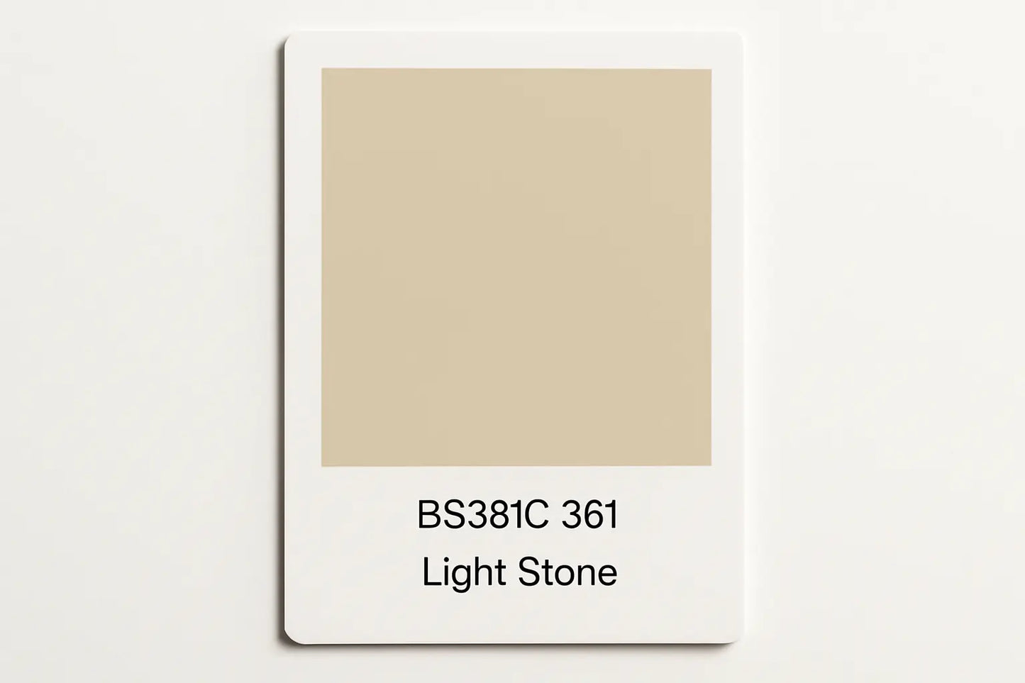 Create a colour Swatch Card BS381C 361 Light stone