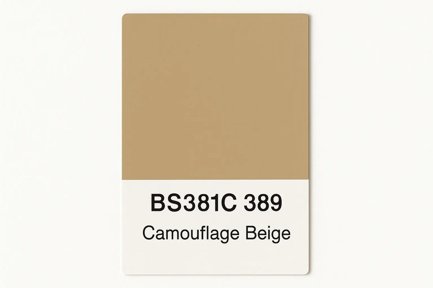 Create a colour Swatch Card BS381C 389 Camouflage beige