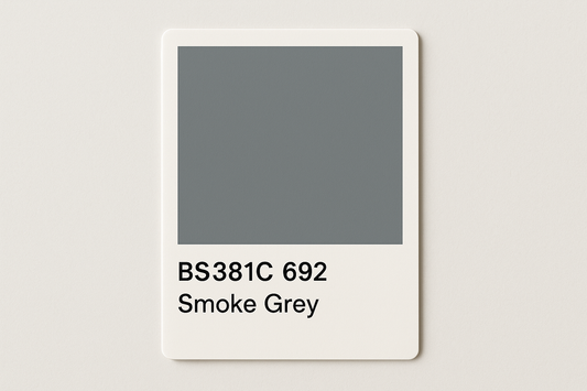 Create a colour swatch Card BS381C 692 Smoke grey