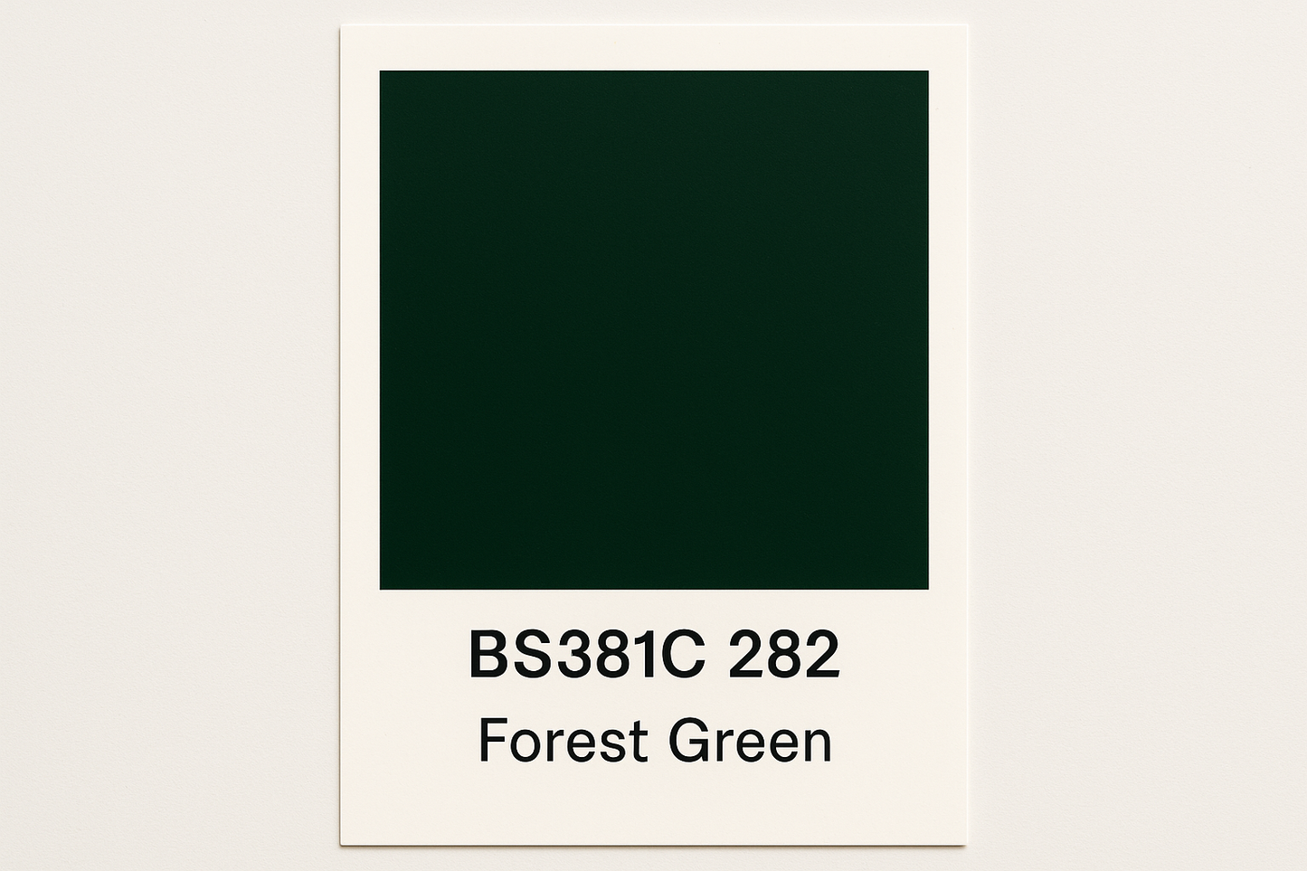Create Colour Swatch Card BS381C 282 Forest green
