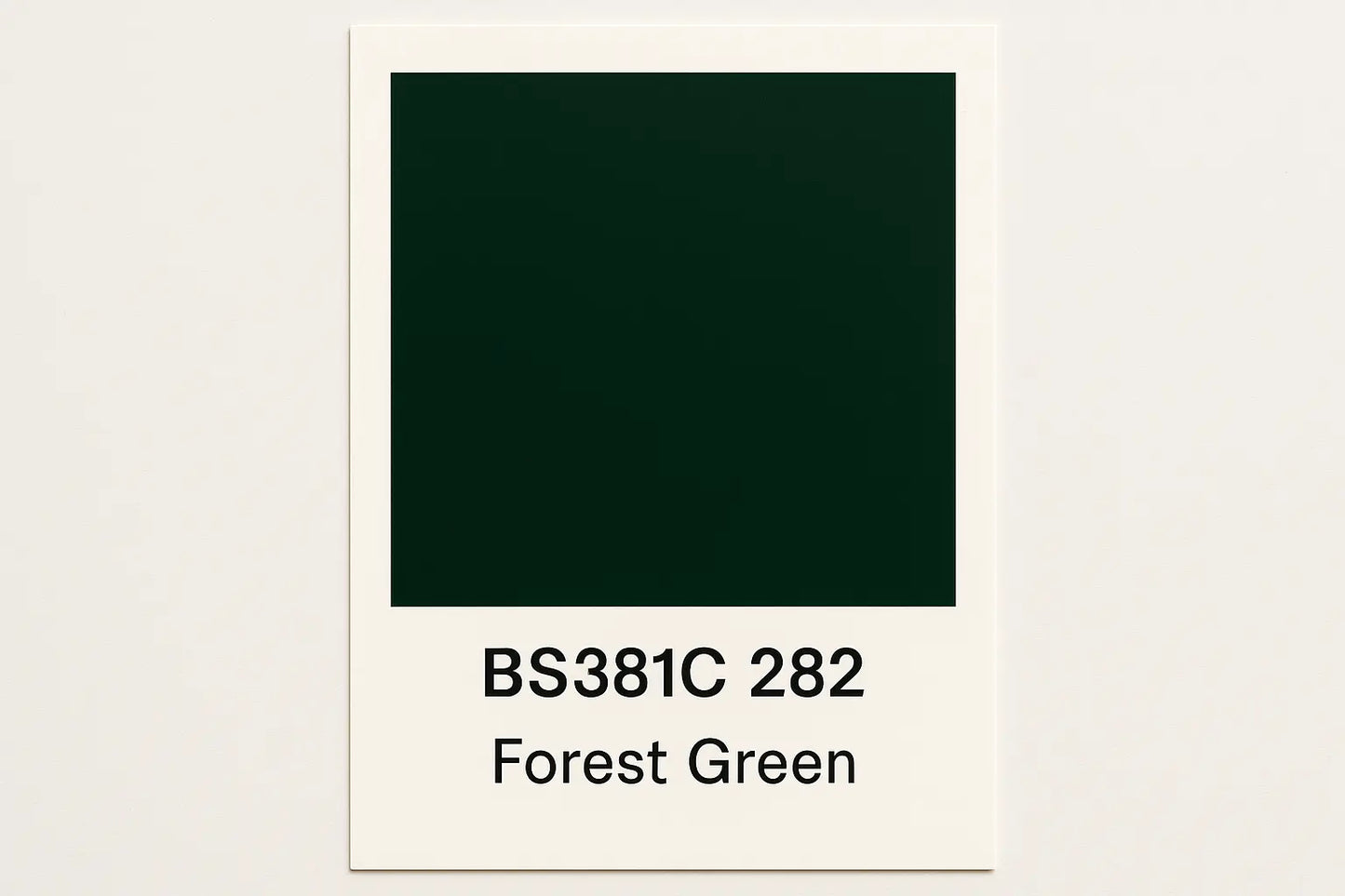 Create Colour Swatch Card BS381C 282 Forest green