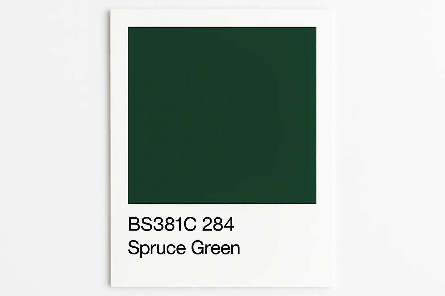 Create Colour Swatch Card BS381C 284 Spruce green