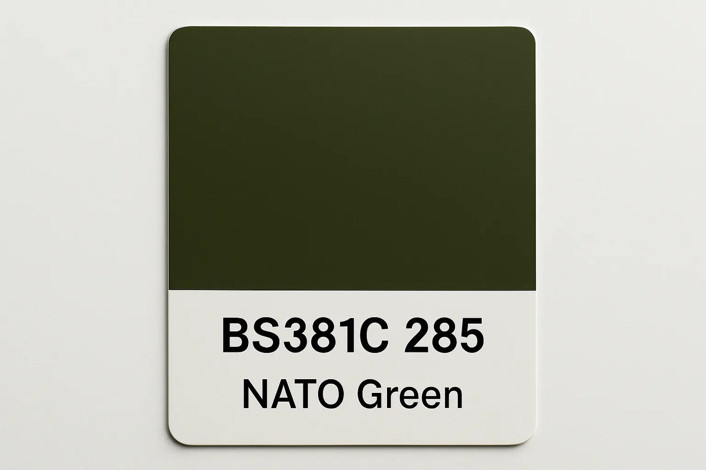 Create Colour Swatch Card BS381C 285 NATO green