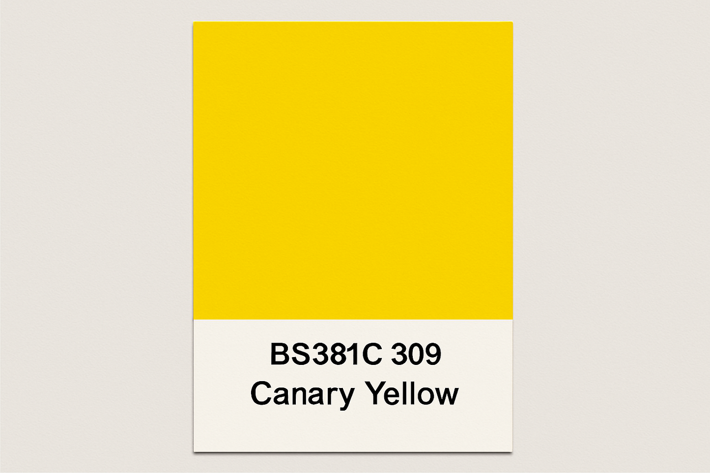 Create Colour Swatch Card BS381C 309 Canary yellow