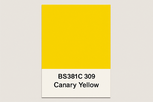 Create Colour Swatch Card BS381C 309 Canary yellow