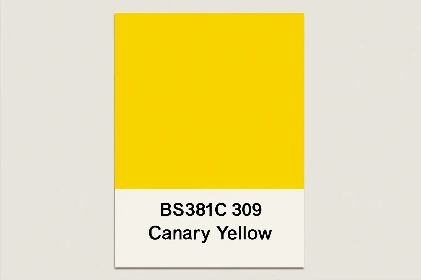 Create Colour Swatch Card BS381C 309 Canary yellow