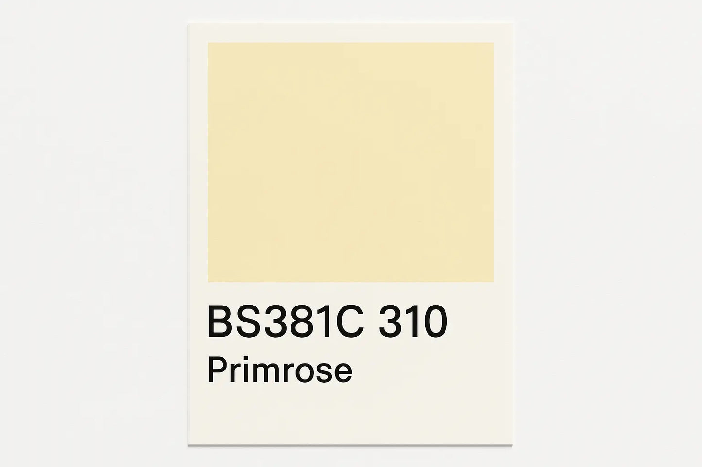 Create Colour Swatch Card BS381C 310 Primrose
