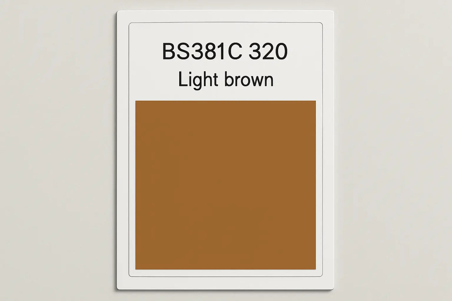 create Colour Swatch Card BS381C 320 Light brown