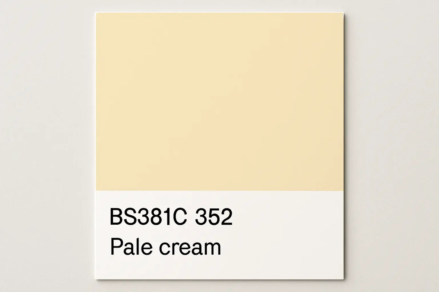 Create Colour Swatch Card BS381C 352 Pale cream
