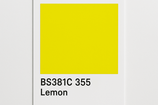 Create colour Swatch Card BS381C 355 Lemon
