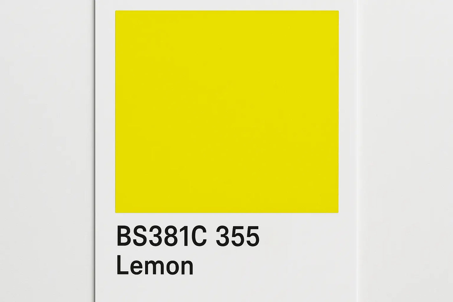 Create colour Swatch Card BS381C 355 Lemon