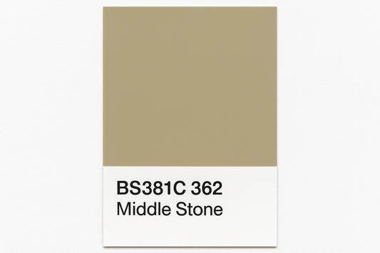 Create colour Swatch Card BS381C 362 Middle stone