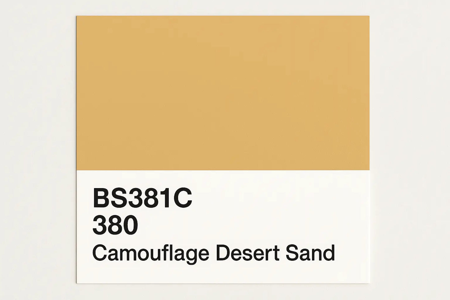 Create Colour Swatch Card BS381C 380 Camouflage desert sand