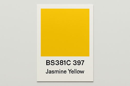 Create Colour Swatch Card BS381C 397 Jasmine Yellow