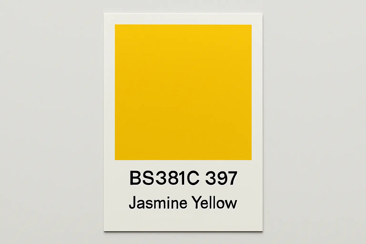 Create Colour Swatch Card BS381C 397 Jasmine Yellow