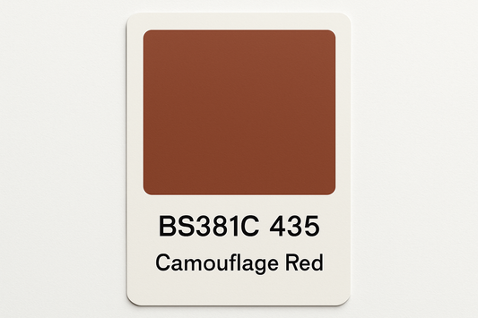 Create Colour Swatch Card BS381C 435 Camouflage Red