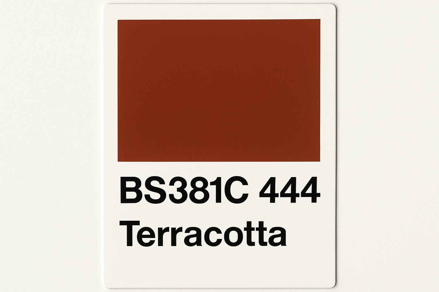 Create Colour Swatch Card BS381C 444 Terracotta