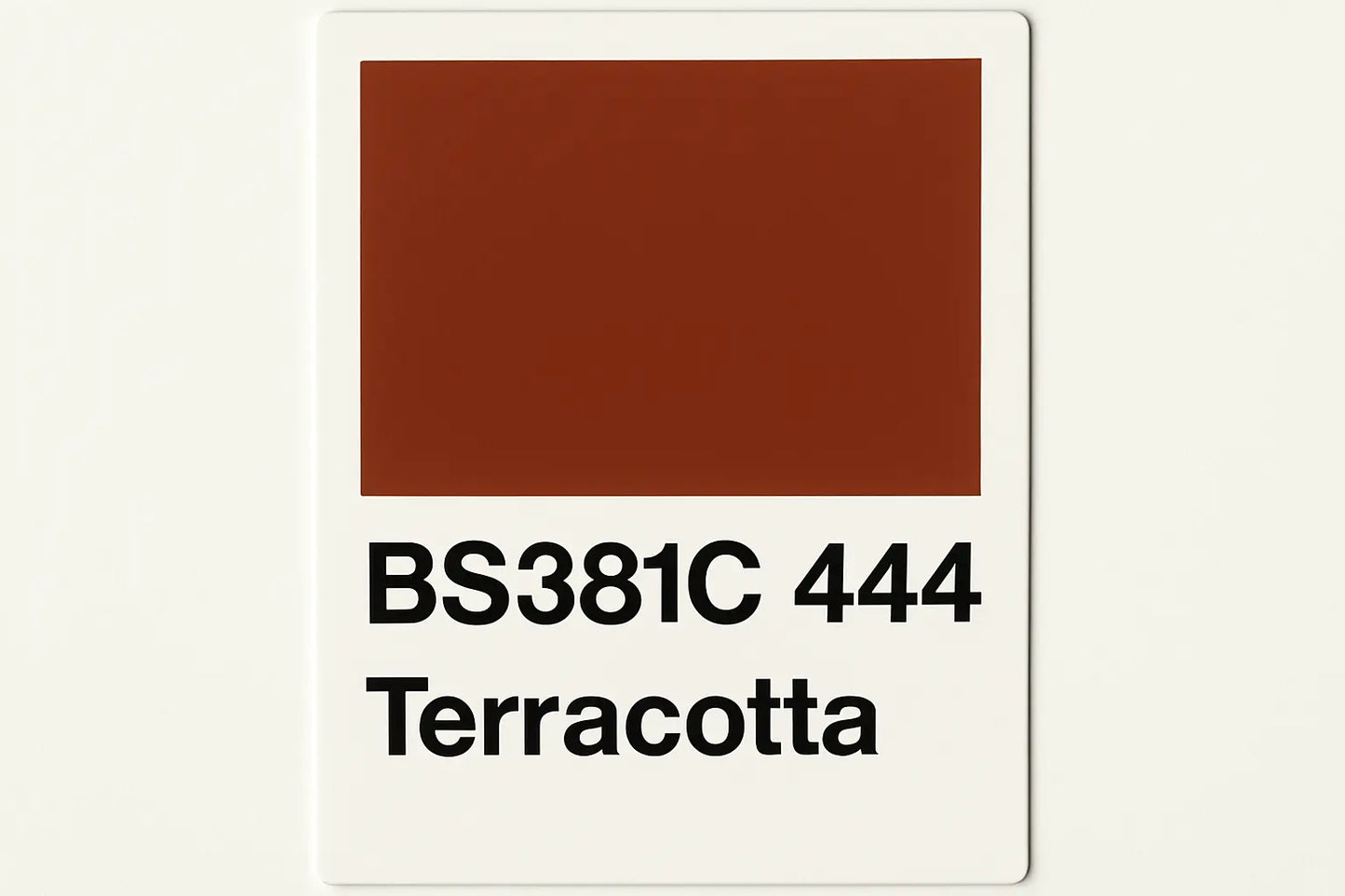 Create Colour Swatch Card BS381C 444 Terracotta