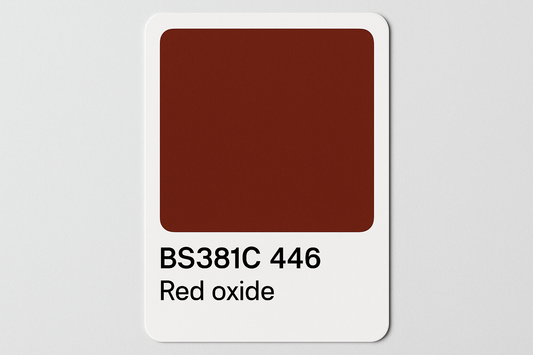 Create Colour Swatch Card BS381C 446 Red oxide