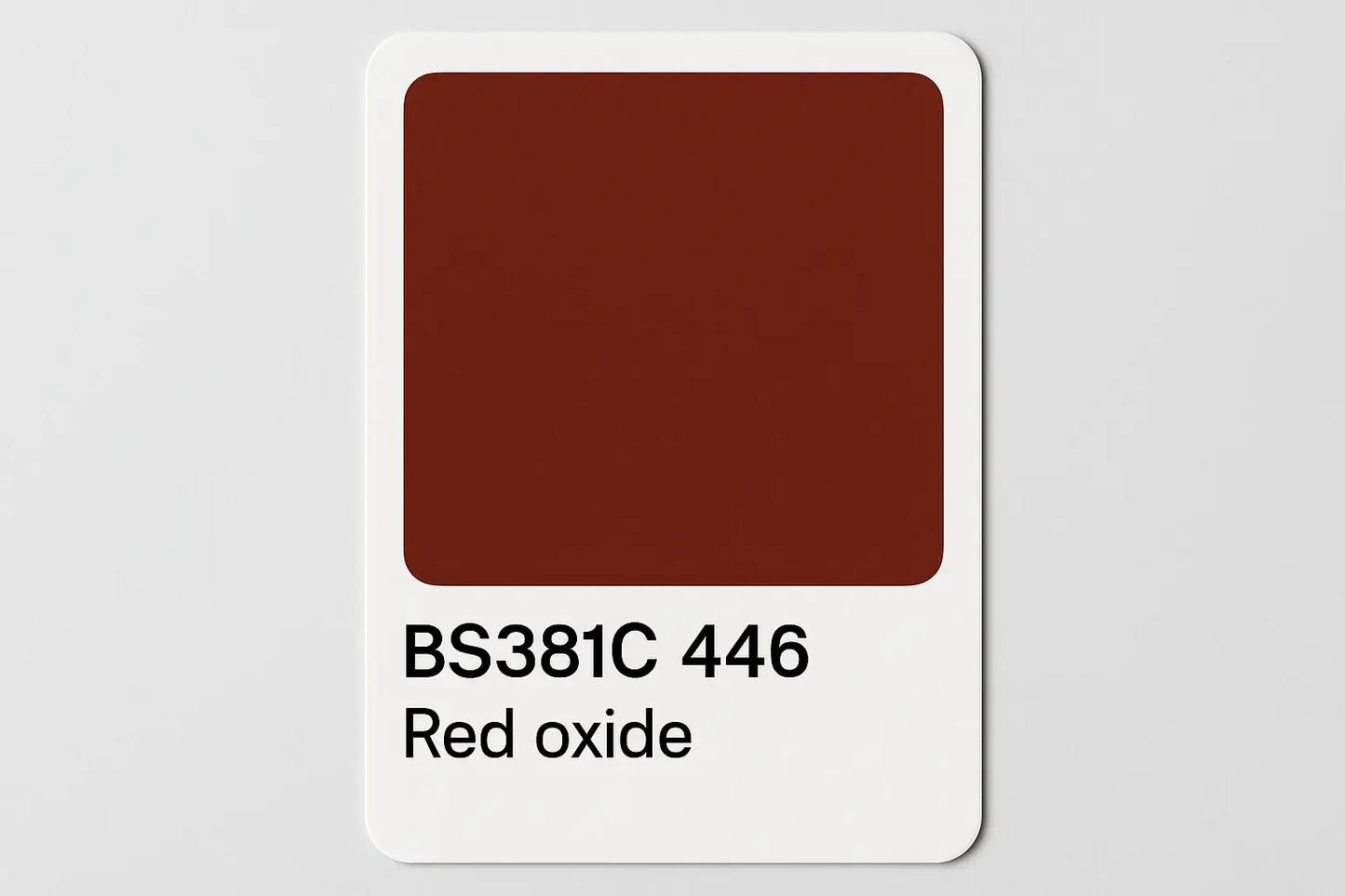Create Colour Swatch Card BS381C 446 Red oxide