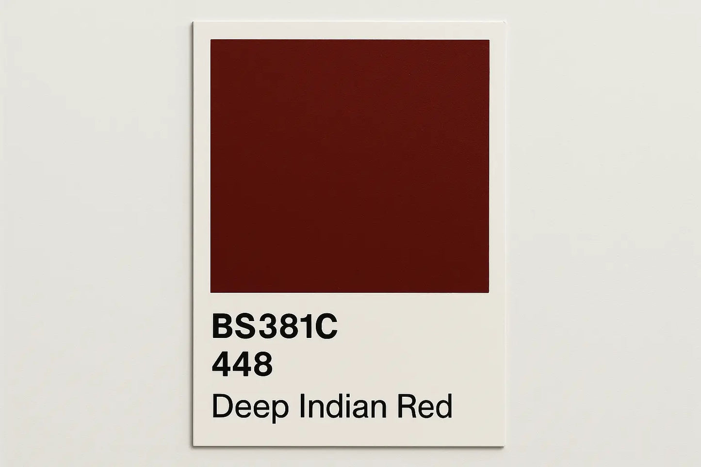 Create Colour Swatch Card BS381C 448 Deep Indian red