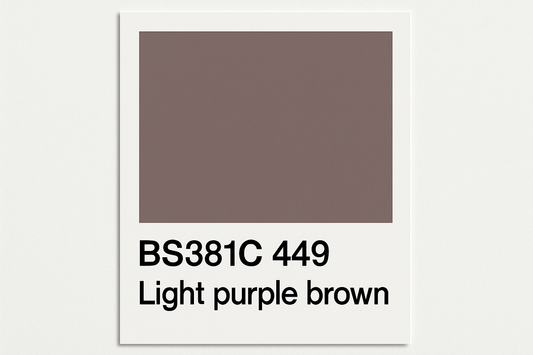 Create Colour Swatch Card BS381C 449 Light purple brown