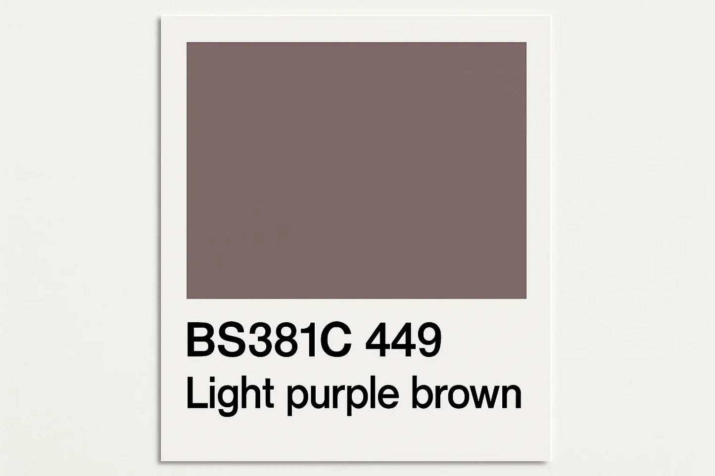 Create Colour Swatch Card BS381C 449 Light purple brown