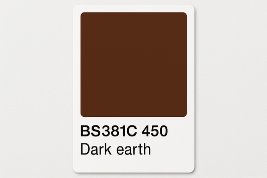 Create Colour Swatch Card BS381C 450 Dark earth