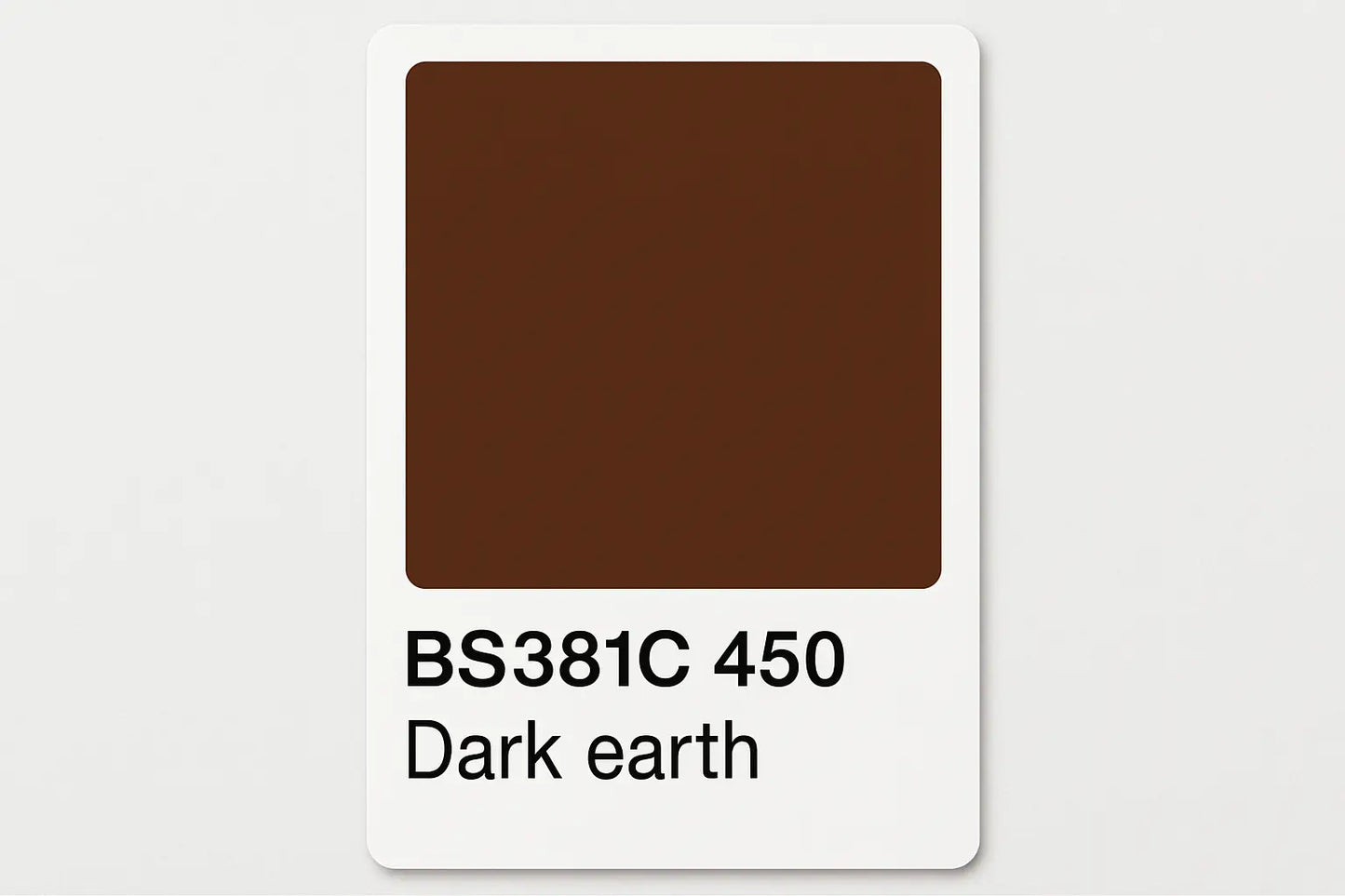 Create Colour Swatch Card BS381C 450 Dark earth