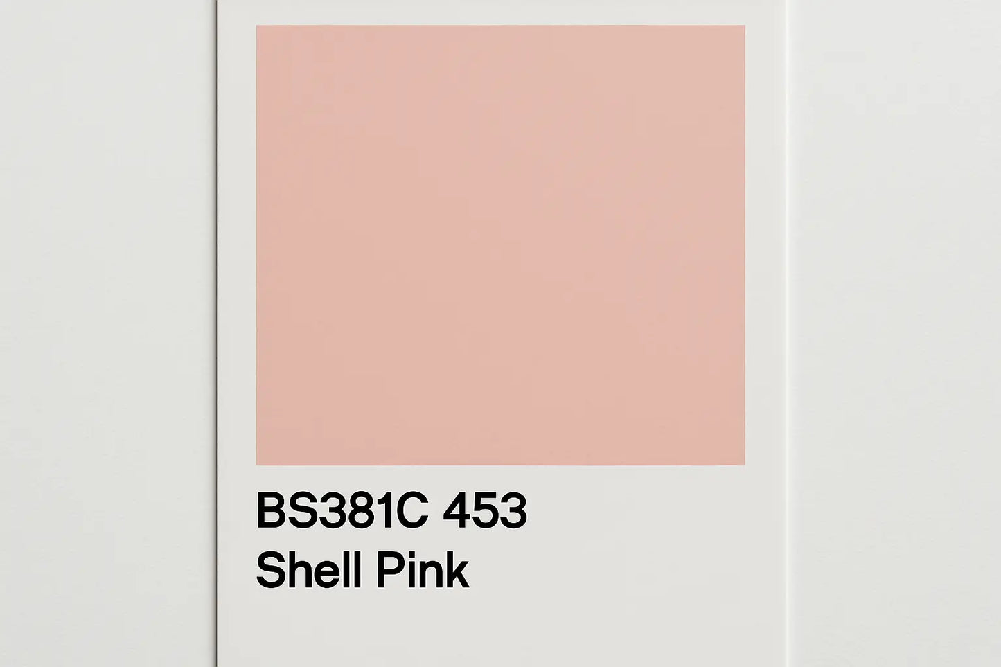 Create Colour Swatch Card BS381C 453 Shell pink
