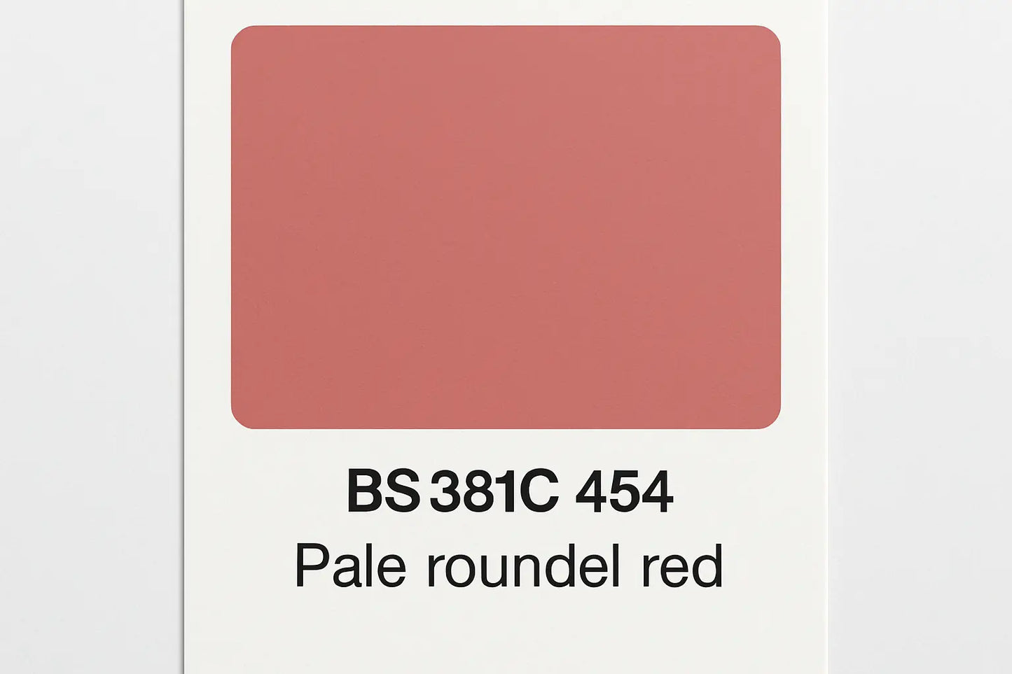 Create Colour Swatch Card BS381C 454 Pale roundel red