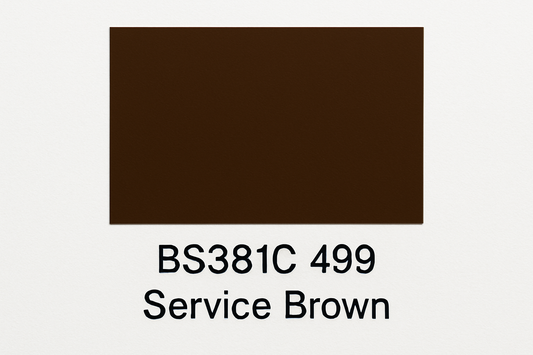 Create Colour Swatch Card BS381C 499 Service brown