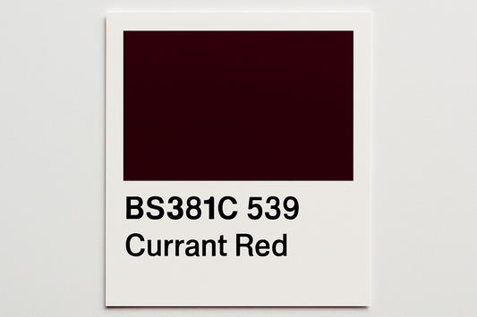 Create Colour Swatch Card BS381C 539 Currant red